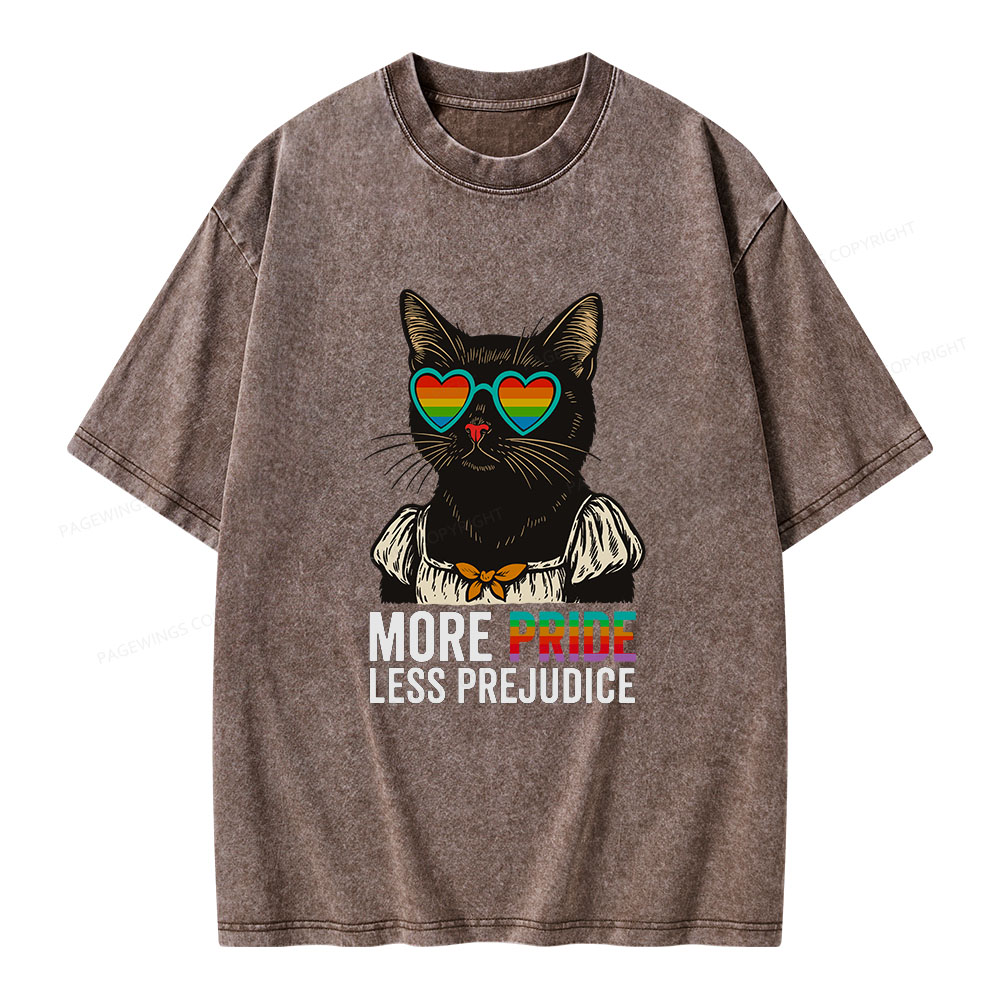 Pagewings More Pride Less Prejudice Unisex Washed T-shirt