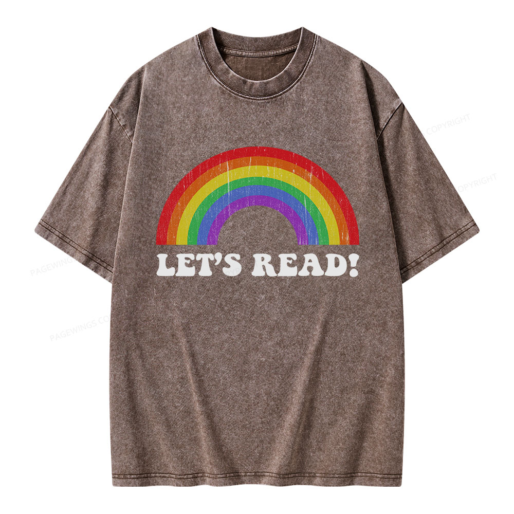 Pagewings Let's Read Unisex Washed T-shirt