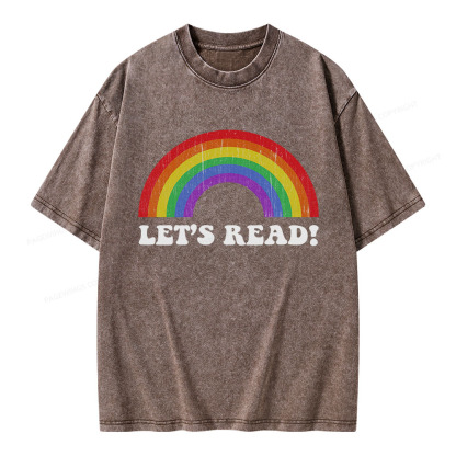 Pagewings Let's Read Unisex Washed T-shirt