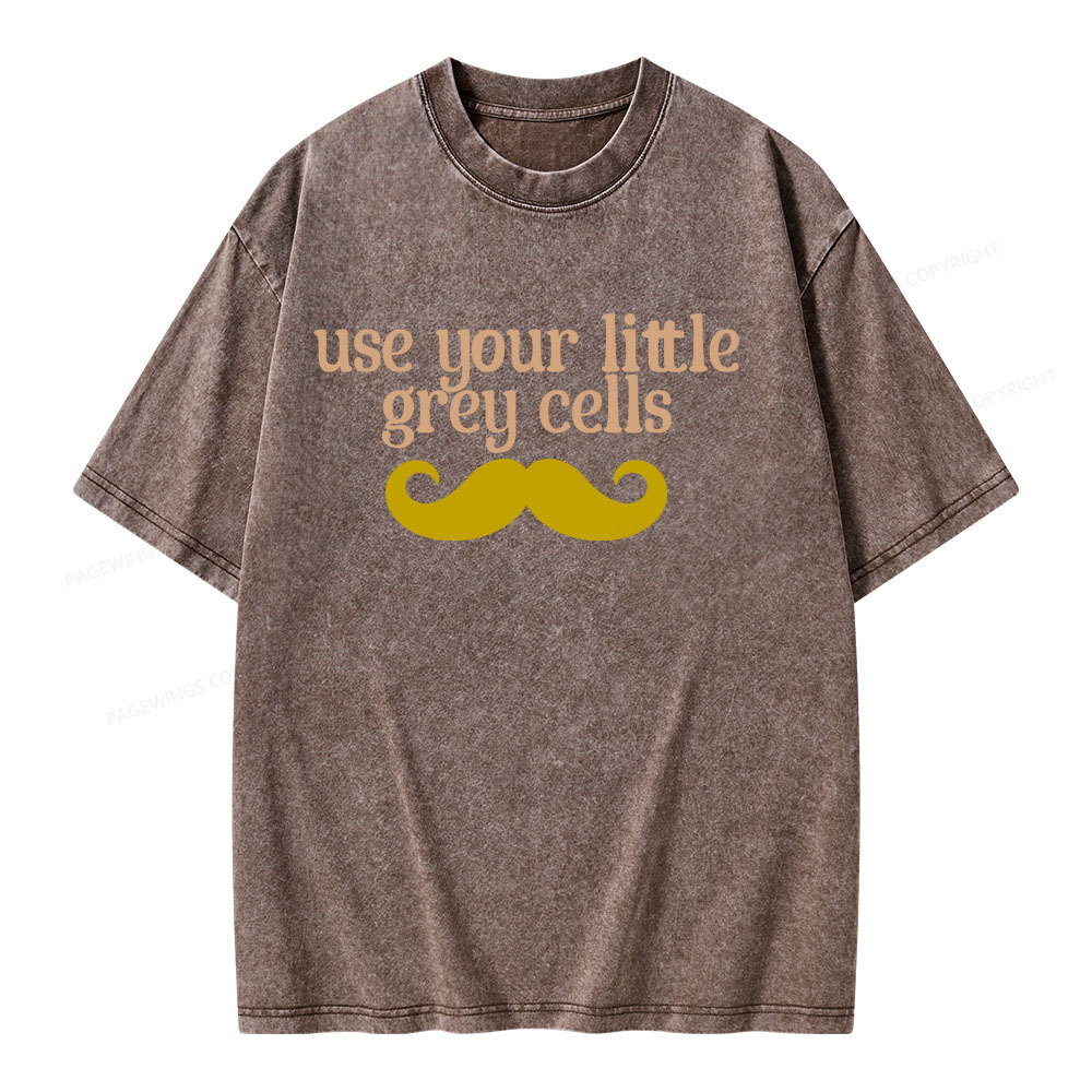 Pagewings Use Your Little Grey Cells Unisex Washed T-shirt
