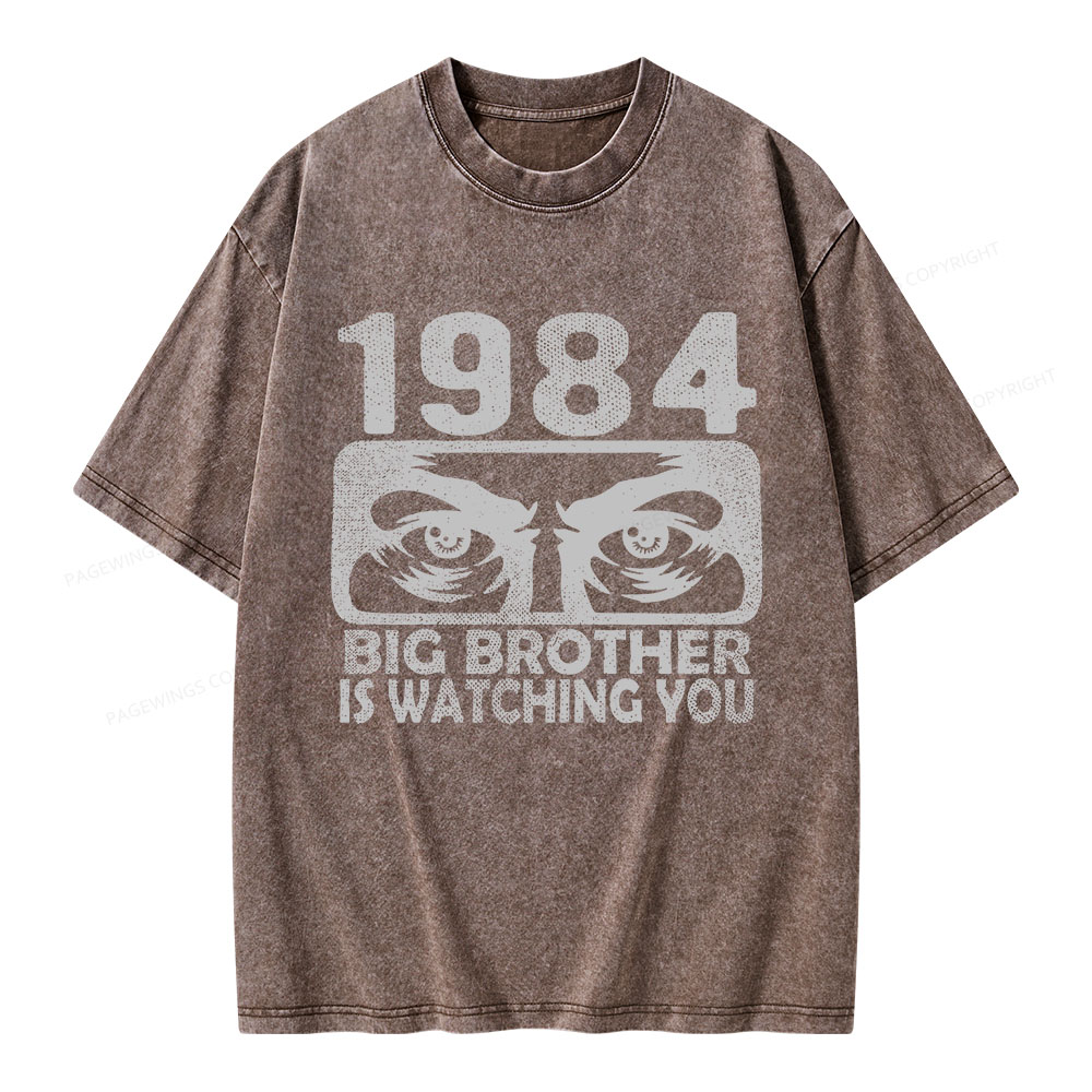 Pagewings Big Brother is Watching You Unisex Washed T-shirt