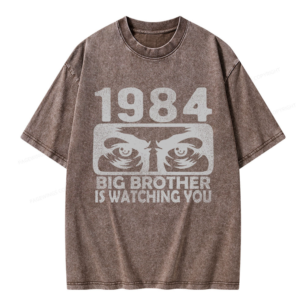 Pagewings Big Brother is Watching You Unisex Washed T-shirt