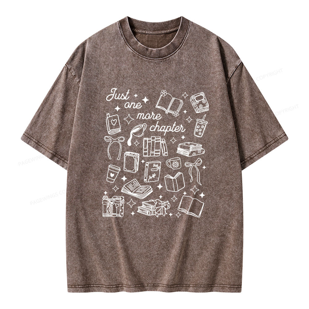 Pagewings Just One More Chapter Unisex Washed T-shirt