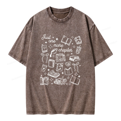 Pagewings Just One More Chapter Unisex Washed T-shirt