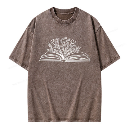 Pagewings Reading Book Unisex Washed T-shirt