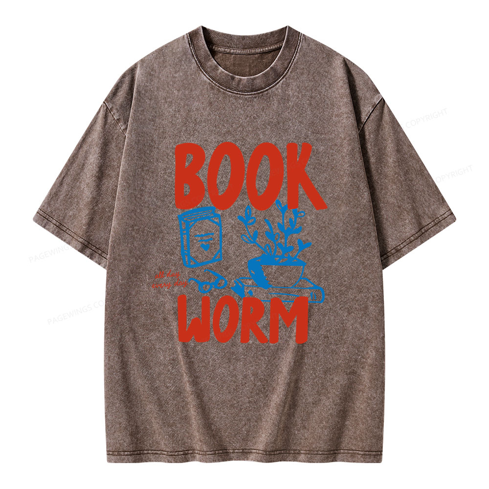 Pagewings Bookworm Unisex Washed T-shirt
