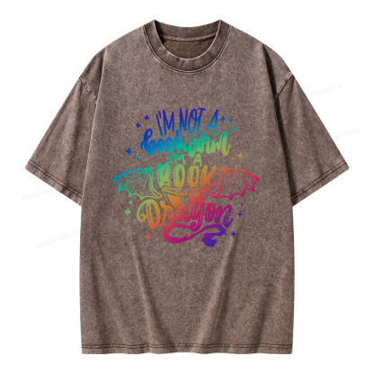 Pagewings I'm Not A Bookworm I'm A Book Dragon Unisex Washed T-shirt