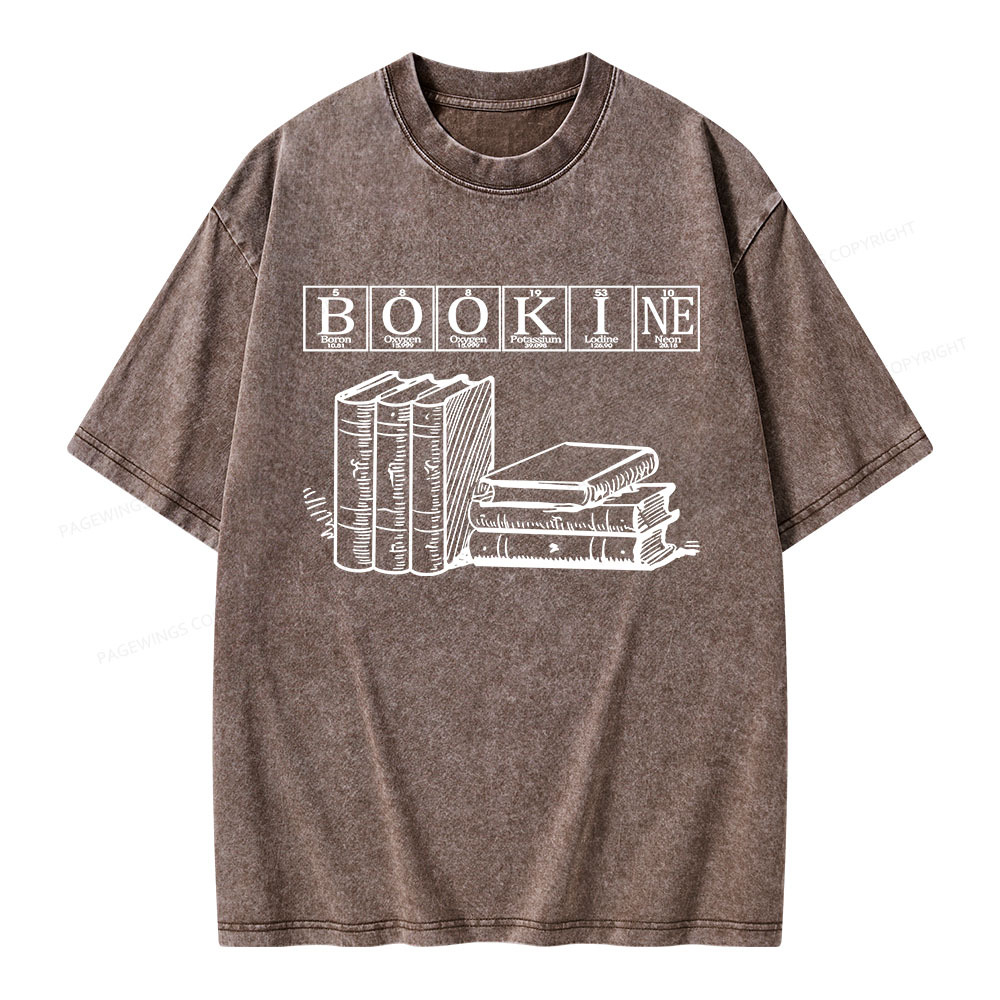Pagewings Bookine Boron Oxygen Unisex Washed T-shirt