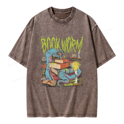 Pagewings Bookish Book Worm Unisex Washed T-shirt