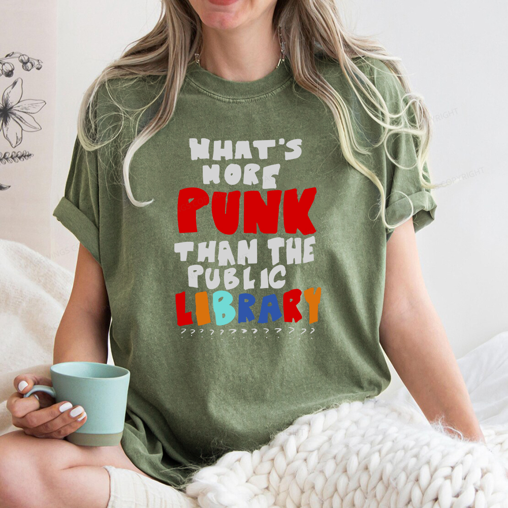 Pagewings What's More Punk Than The Public Library Unisex Washed T-shirt