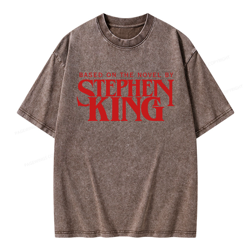 Pagewings Based On A Novel By Stephen King Unisex Washed T-shirt