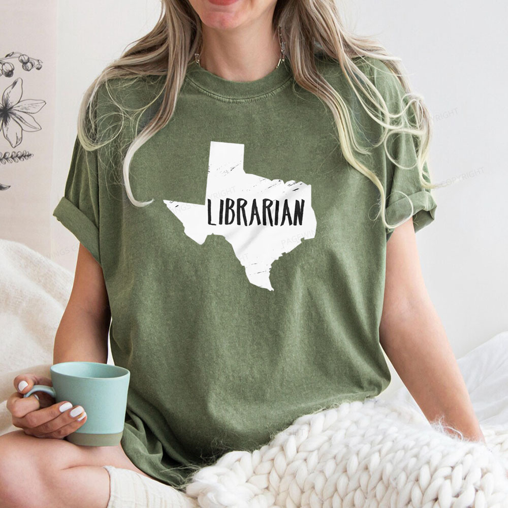 Pagewings Gift for Librarian  Unisex Washed T-shirt