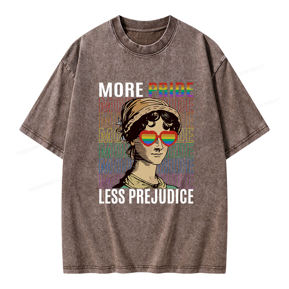 Pagewings More Pride Less Prejudice Love Unisex Washed T-shirt
