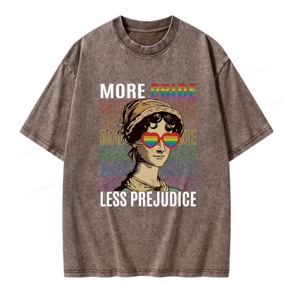 Pagewings More Pride Less Prejudice Love Unisex Washed T-shirt