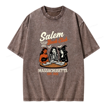 Pagewings Salem Book Club Unisex Washed T-shirt