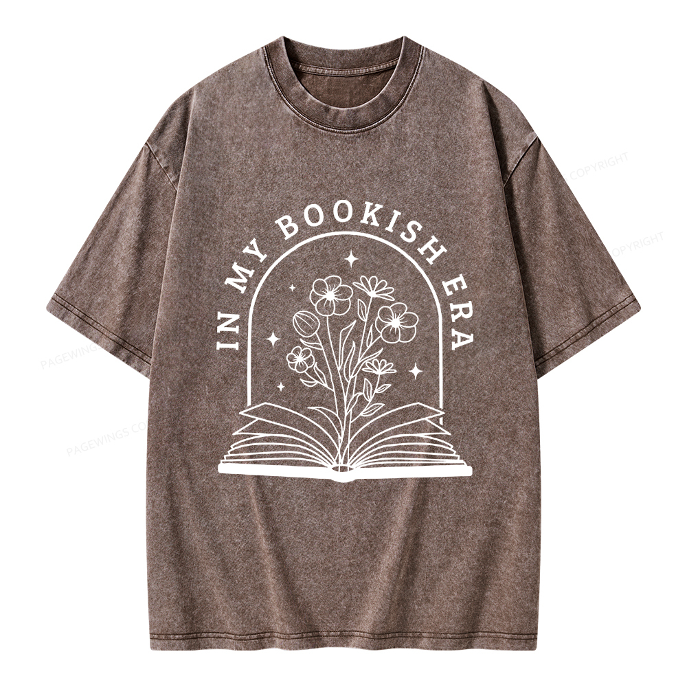 Pagewings In My Bookish Era Books Unisex Washed T-shirt