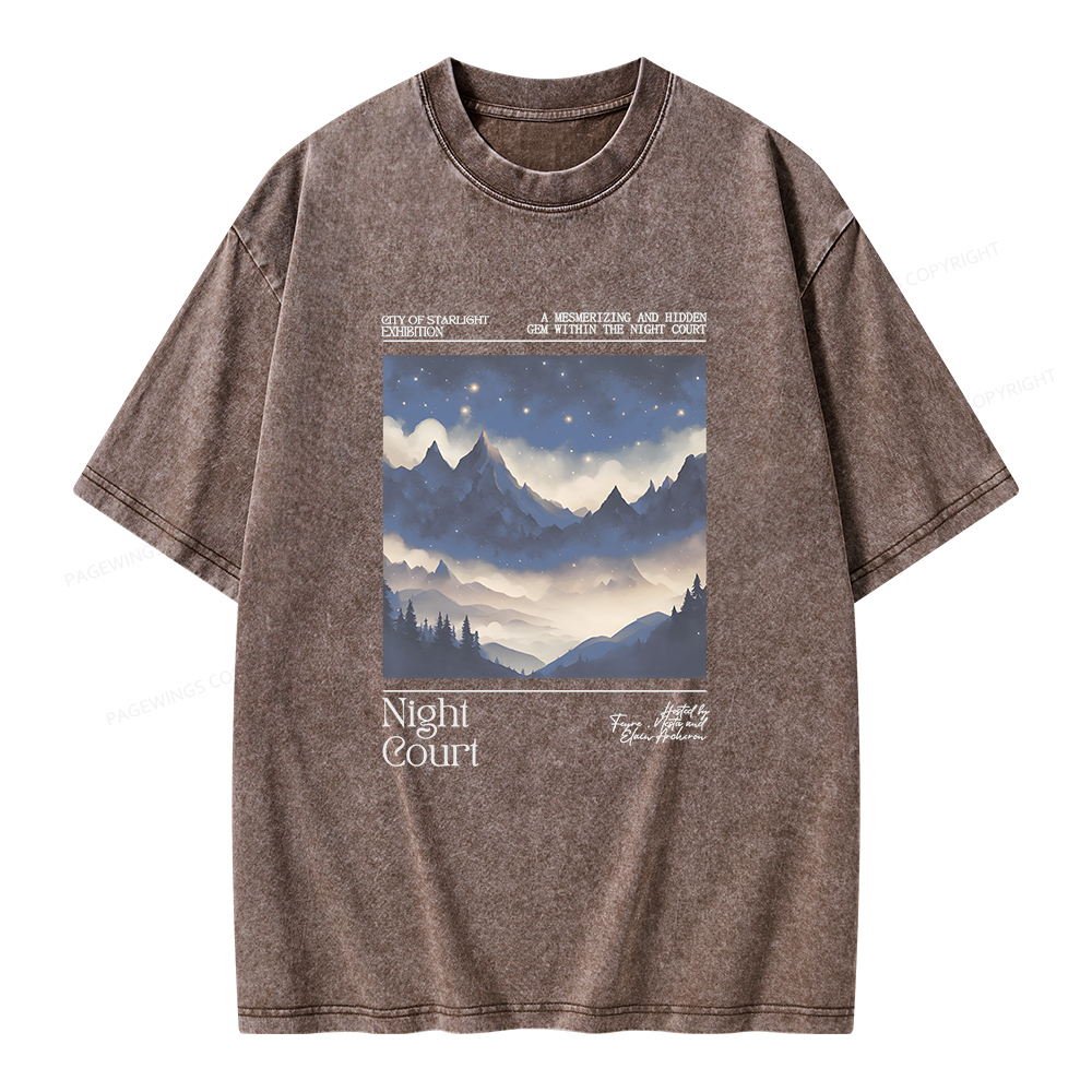 Pagewings Night Court Unisex Washed T-shirt