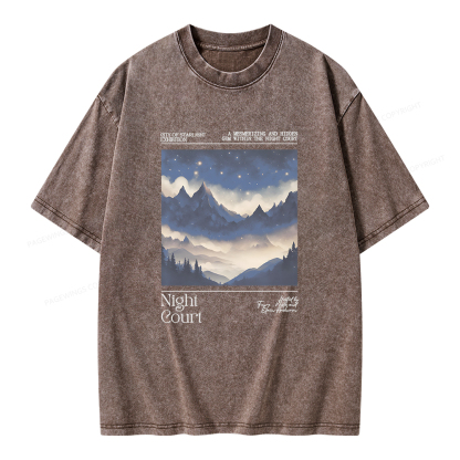 Pagewings Night Court Unisex Washed T-shirt