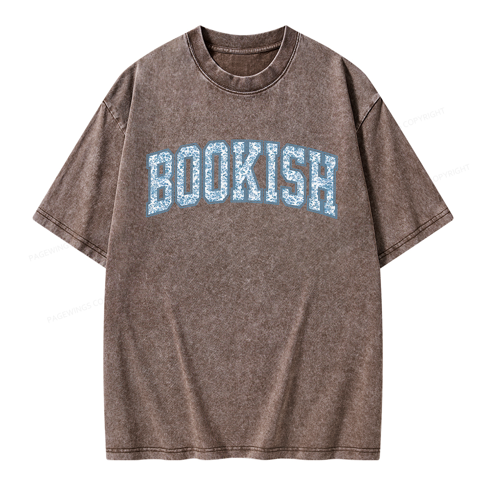 Pagewings Bookish Book Lover Unisex Washed T-shirt