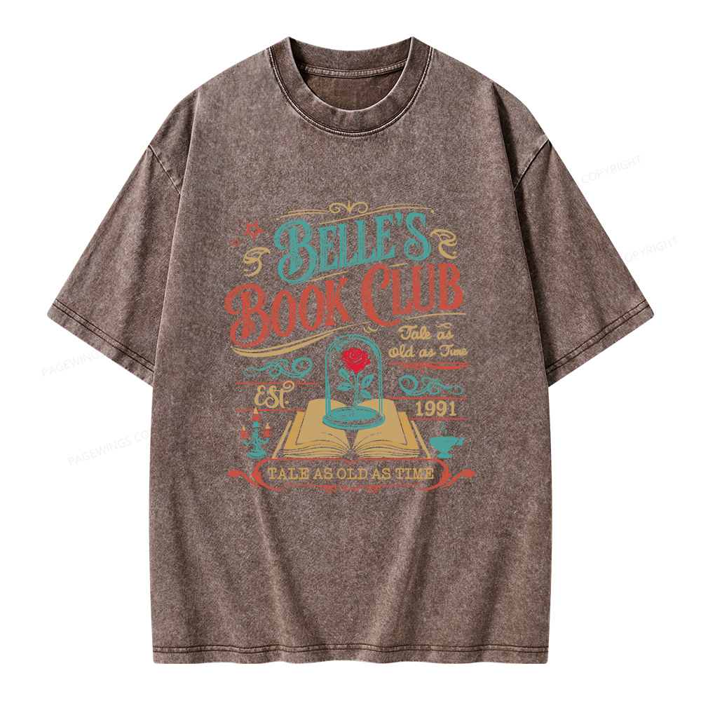 Pagewings Belle‘s Book Club Unisex Washed T-shirt