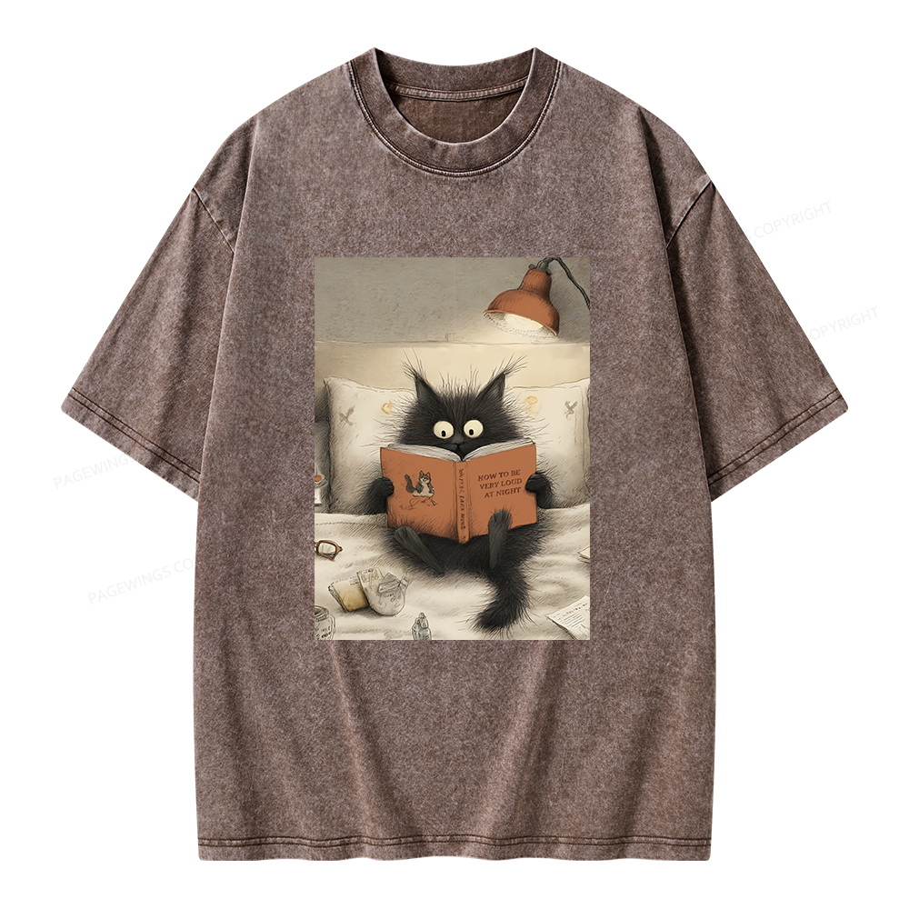 Pagewings Funny Bookish Unisex Washed T-shirt