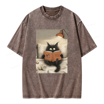 Pagewings Funny Bookish Unisex Washed T-shirt