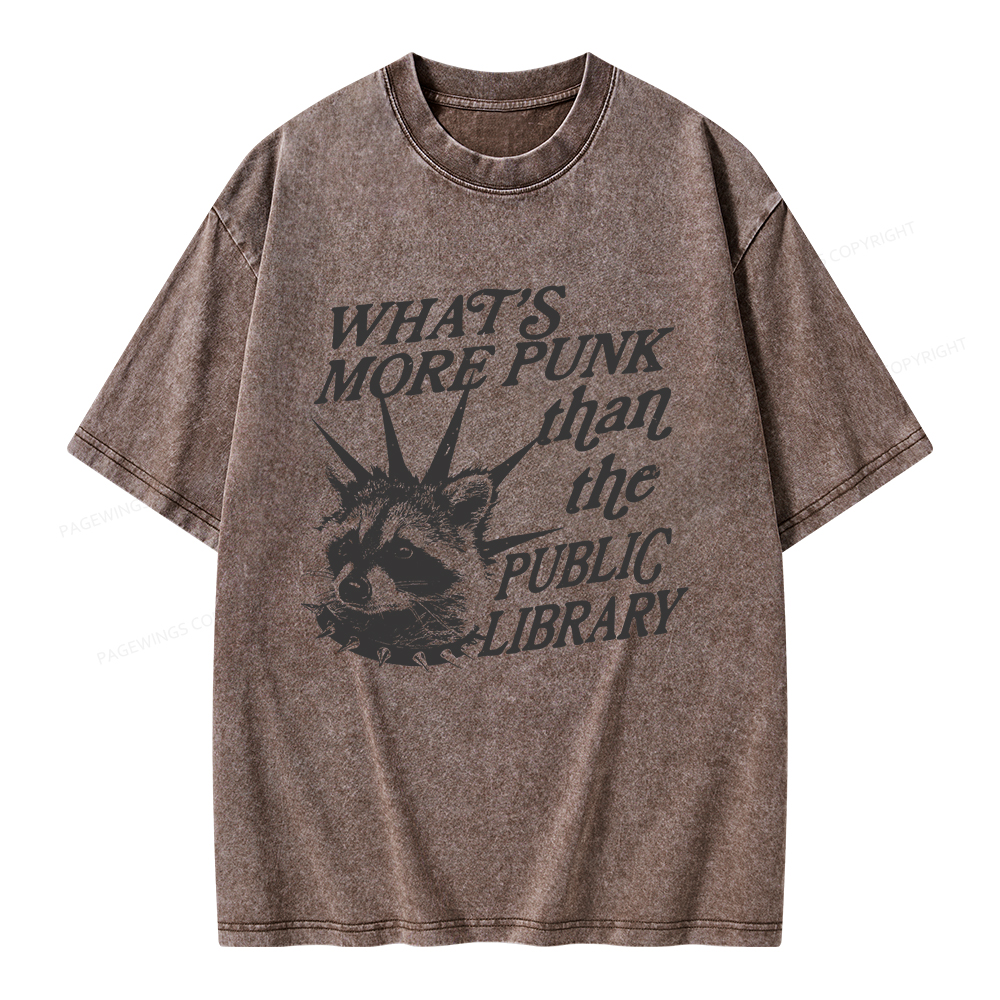Pagewings What's More Punk Than The Public Library Unisex Washed T