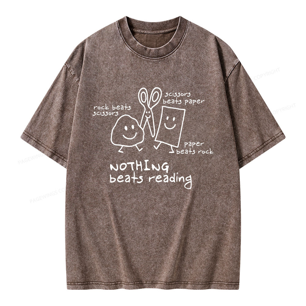 Pagewings Nothing Beats Reading Unisex Washed T-shirt