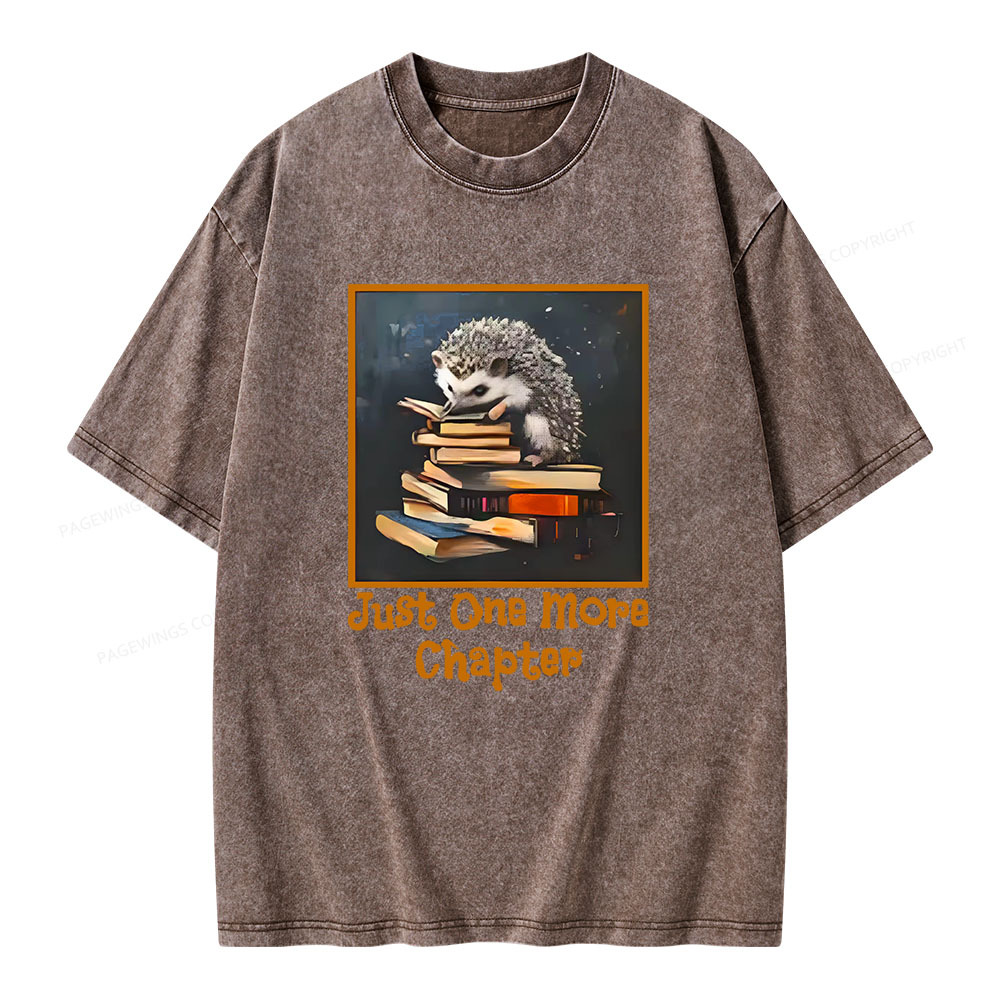 Pagewings Just One More Chapter Unisex Washed T-shirt