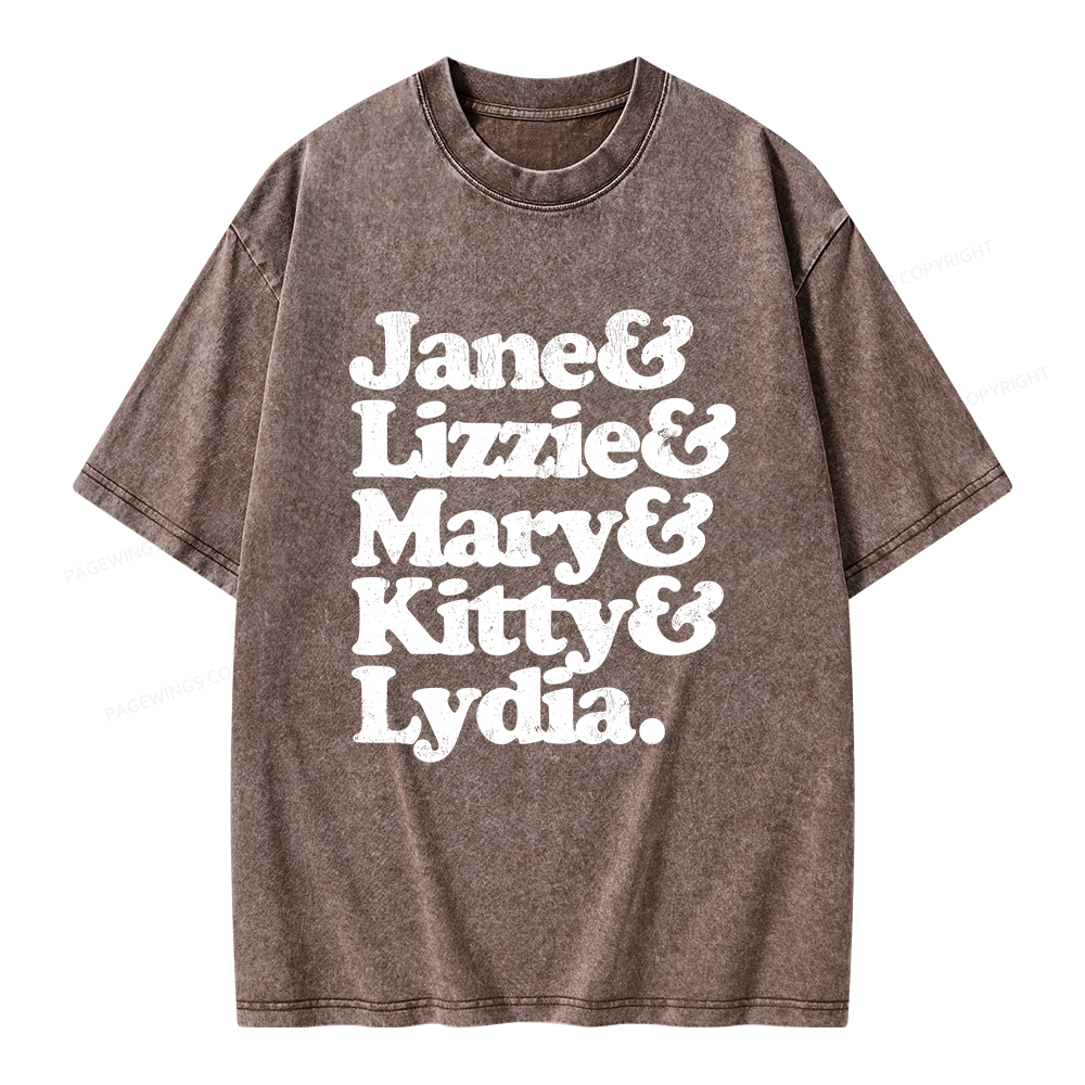 Pagewings Pride and Prejudice Unisex Washed T-shirt