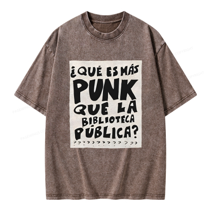 Pagewings What's More Punk Than The Public Library Unisex Washed T-shirt