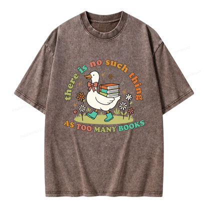 Pagewings Cute Bookish Goose Unisex Washed T-shirt