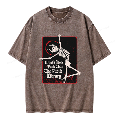 Pagewings What's More Punk Than The Public Library Unisex Washed T-shirt