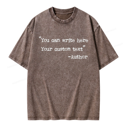 Pagewings Personalized Quote Unisex Washed T-shirt