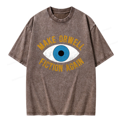 Pagewings Make Orwell Fiction Again Unisex Washed T-shirt