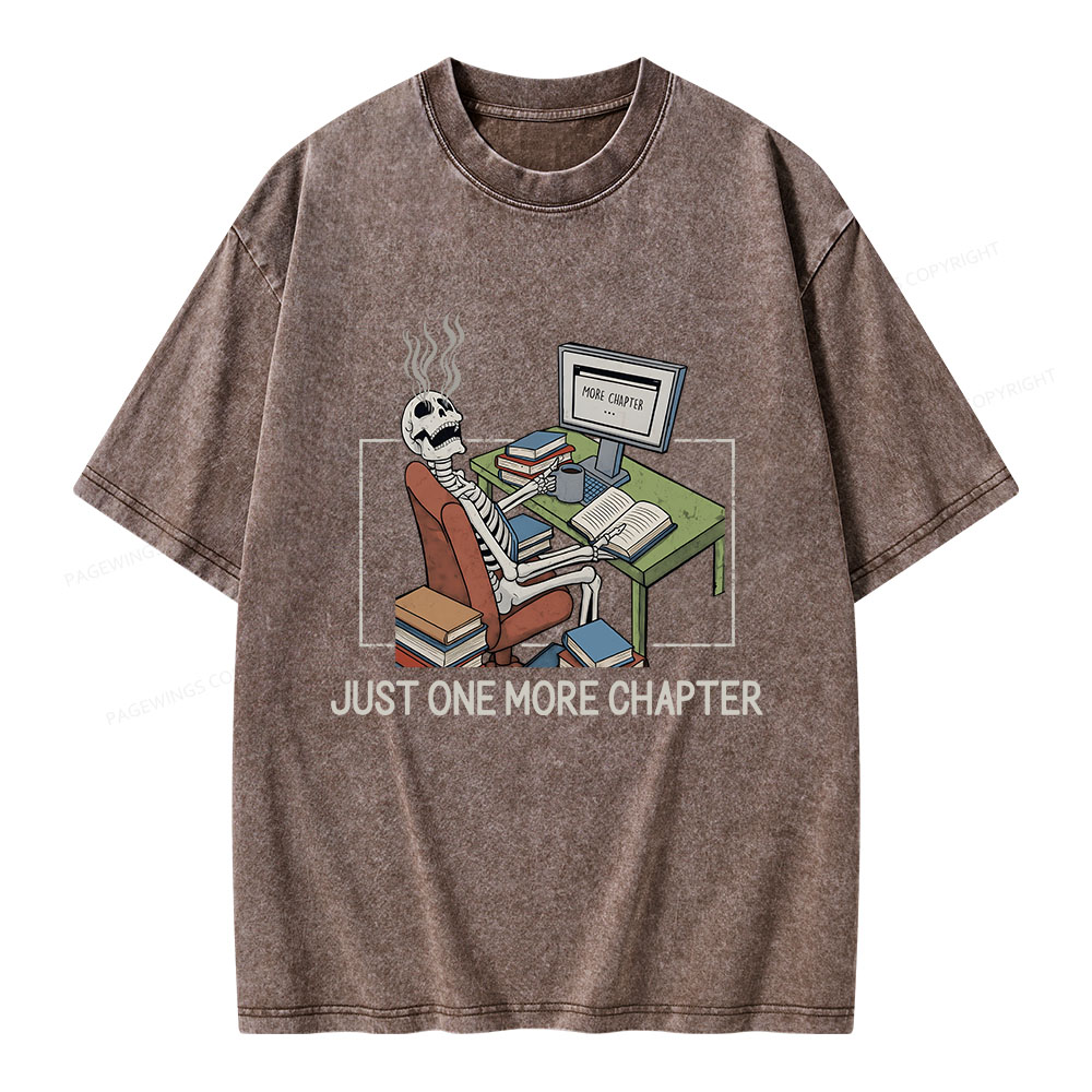 Pagewings Just One More Chapter Unisex Washed T-shirt