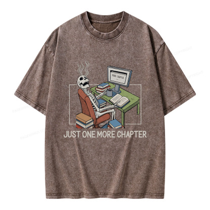 Pagewings Just One More Chapter Unisex Washed T-shirt
