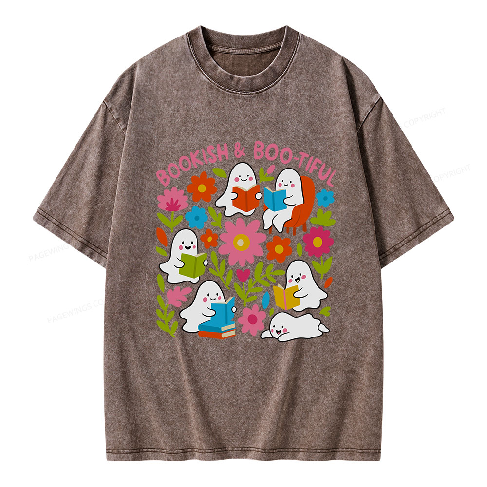 Pagewings Bookish & Boo-tiful Unisex Washed T-shirt