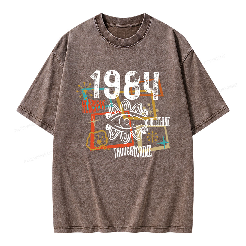 Pagewings 1984 Orwell Unisex Washed T-shirt