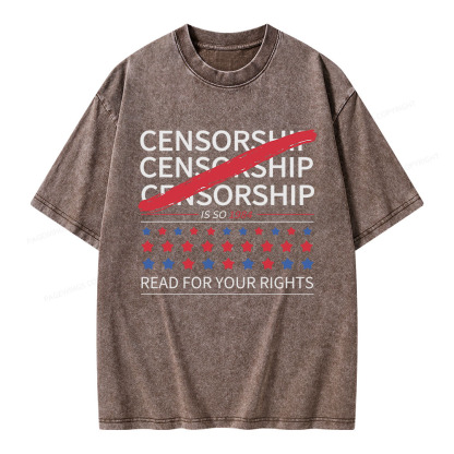 Pagewings Censorship Is So 1984 Unisex Washed T-shirt