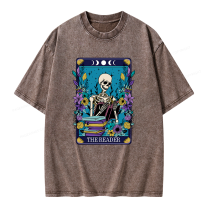 Pagewings The Reader Tarot Card Shirt Unisex Washed T-shirt