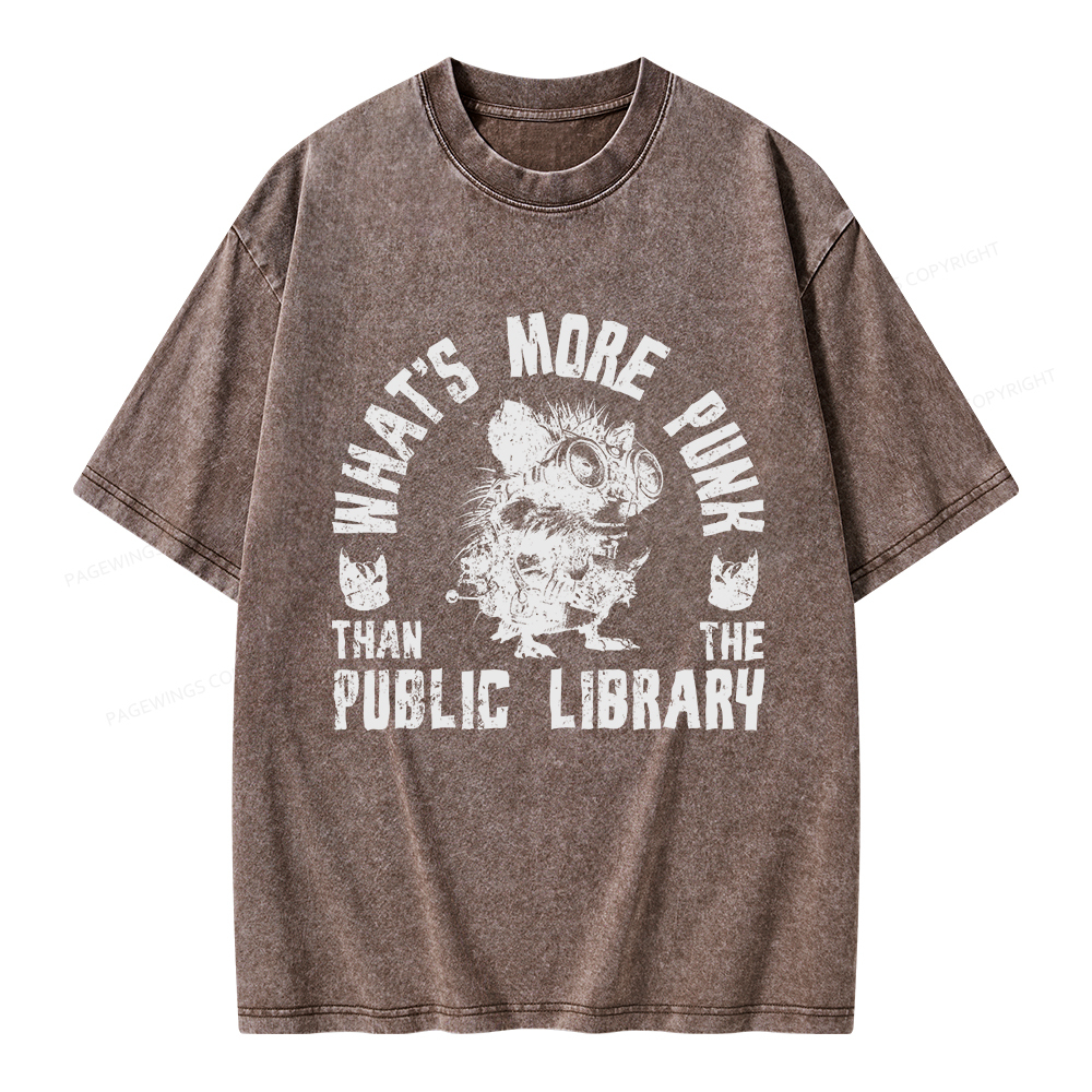 Pagewings What's More Punk Than The Public Library Unisex Washed T-shirt