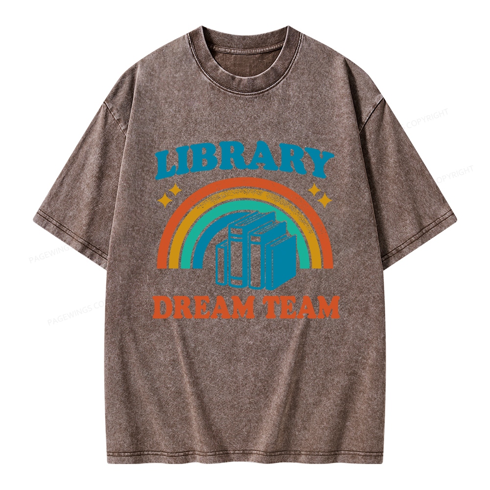 Pagewings Library Dream Team Unisex Washed T-shirt