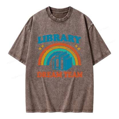 Pagewings Library Dream Team Unisex Washed T-shirt
