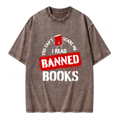 Pagewings You Can't Scare Me I Read Banned Books Unisex Washed T-shirt