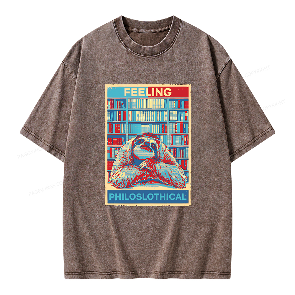 Pagewings Feeling Philoslothical Unisex Washed T-shirt