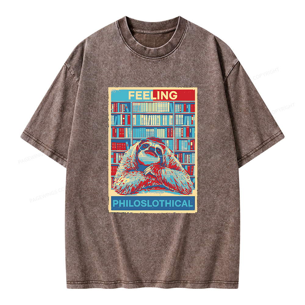 Pagewings Feeling Philoslothical Unisex Washed T-shirt