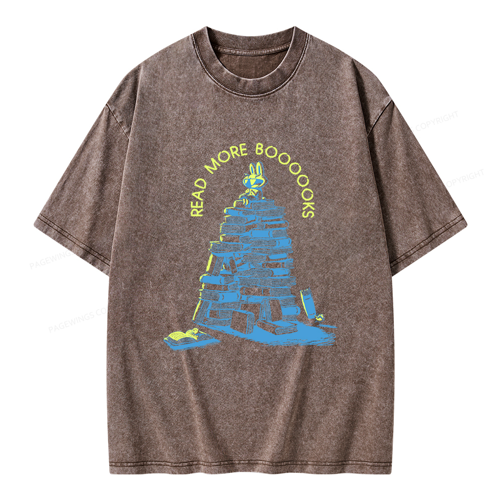 Pagewings Read More Boooooks Unisex Washed T-shirt