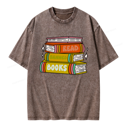 Pagewings Read Banned Books Unisex Washed T-shirt