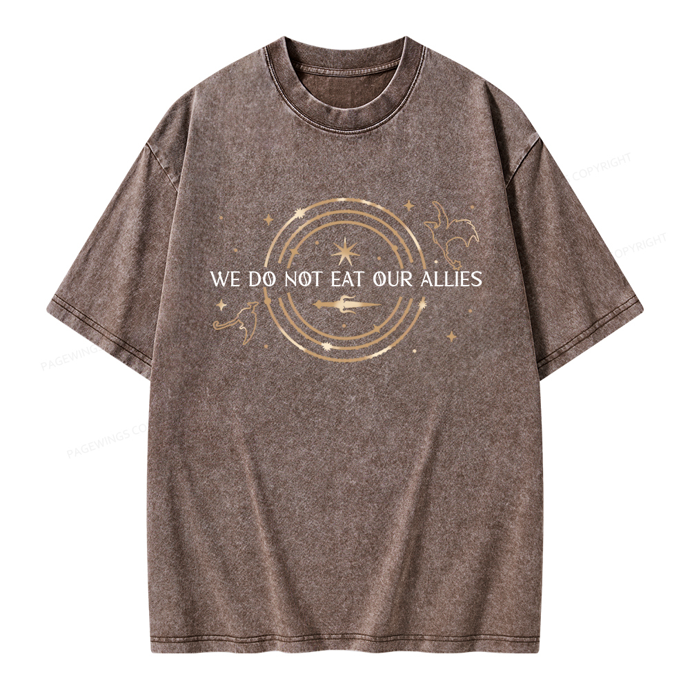 Pagewings We Do Not Eat Our Allies Unisex Washed T-shirt